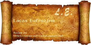 Lacza Eufrozina névjegykártya